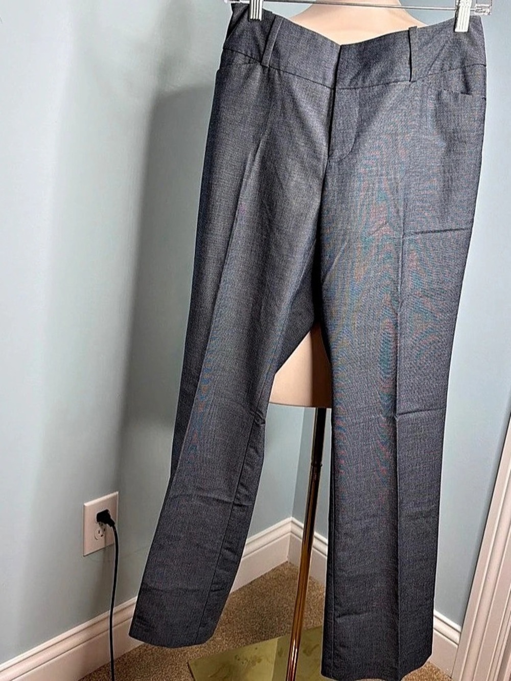 Blue/Gray Straight Leg Trousers Size 6 Like New